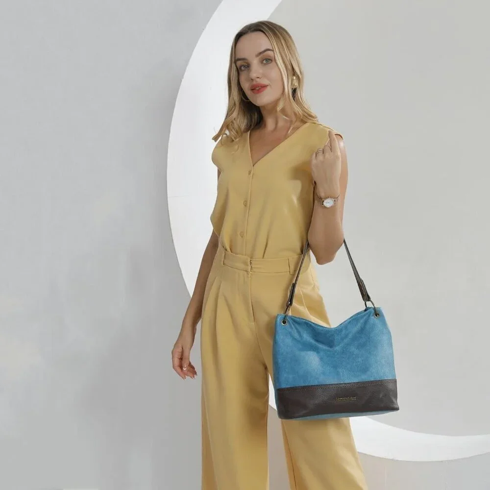 Hobo Bag for Ladies Shoulder Handbags with Back Pocket | Purses, with Zipper, Pu